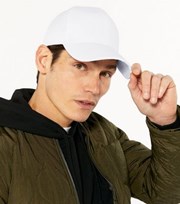 New Look White Canvas Twill Cap